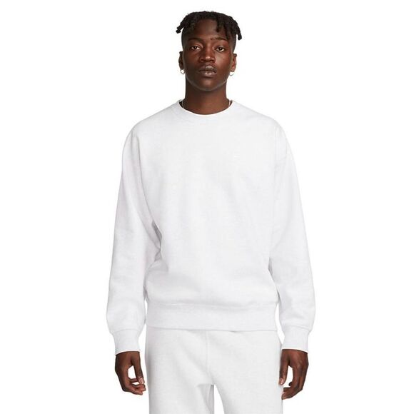 Nike Solo Swoosh Crewneck Sweatshirt Heather Grey XS Unisex Fleece DX1361-051 LE - Picture 3 of 13